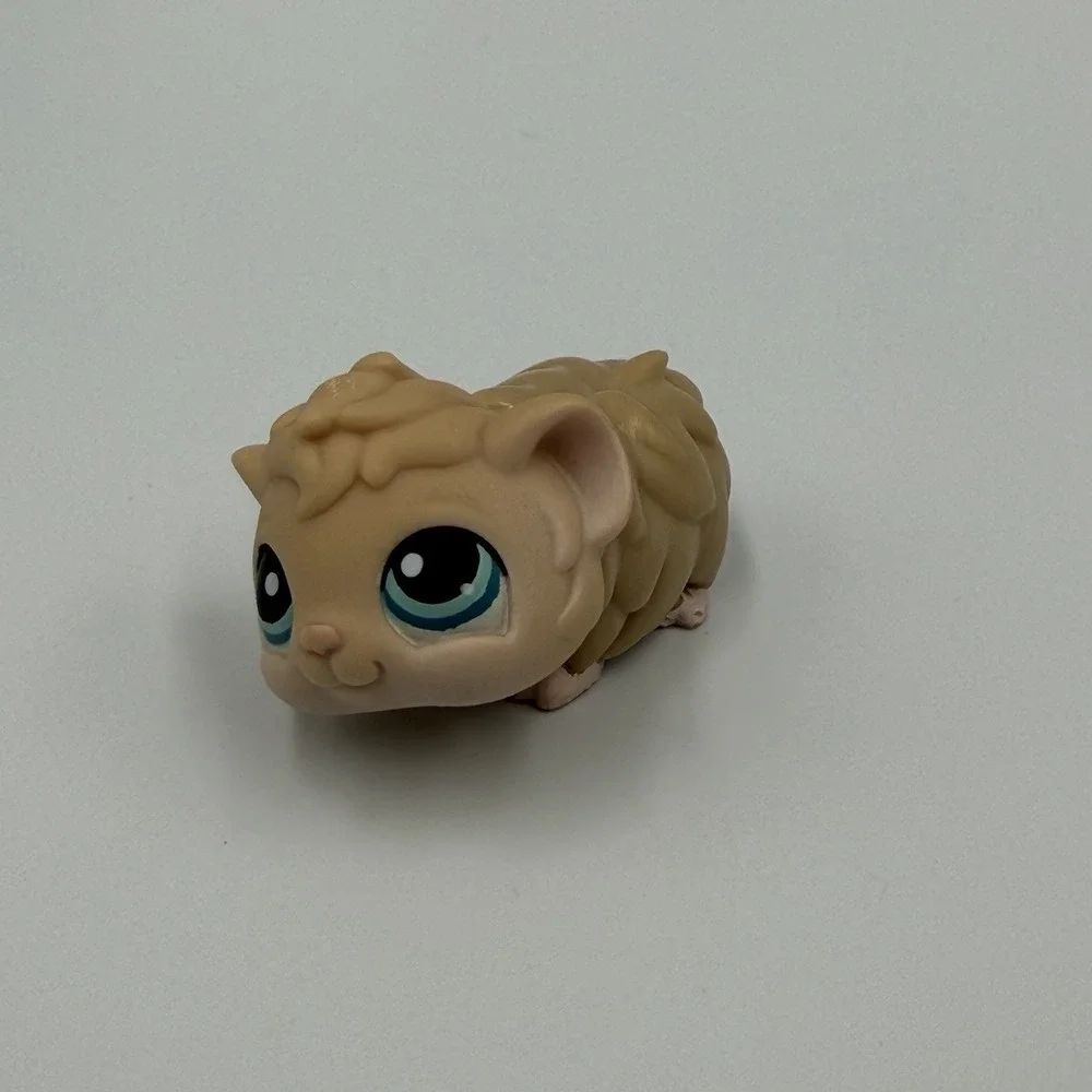 Littlest Pet Shop LPS Brown Tan Cream Long Hair Guinea‎ Pig Hamster #157